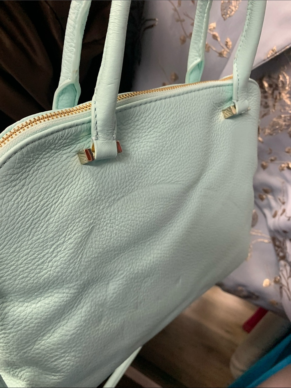 kate spade Mint Green Pebbled Leather Shoulder Bag - Picture 4 of 10